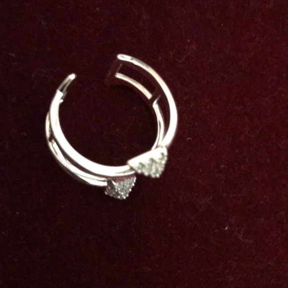 Silver adjustable size small medium ring - Picture 2 of 2